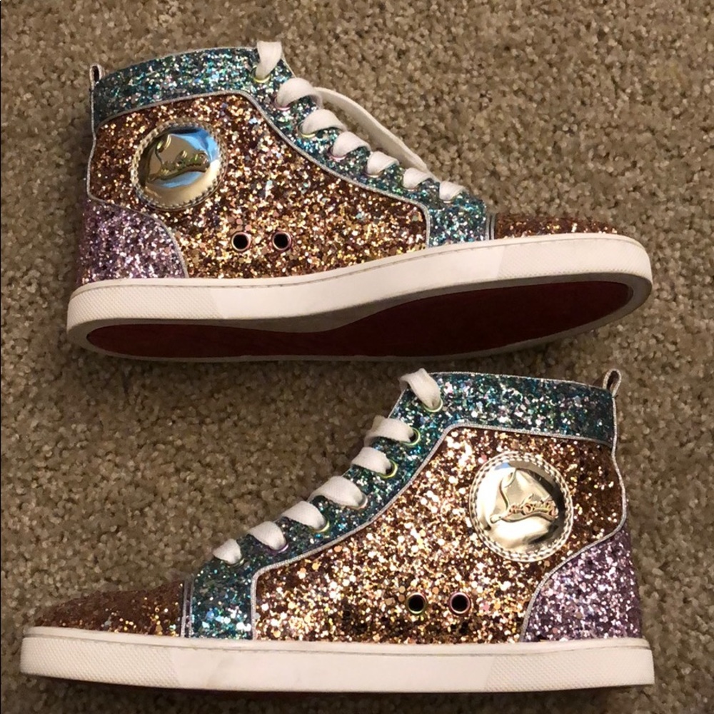 Christian louboutin glitter sneakers